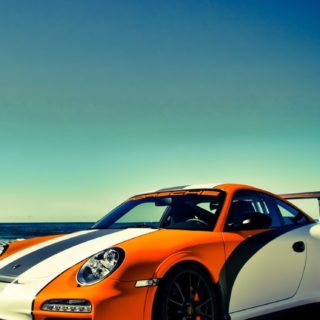 Vehicle car orange iPhone5s / iPhone5c / iPhone5 Wallpaper