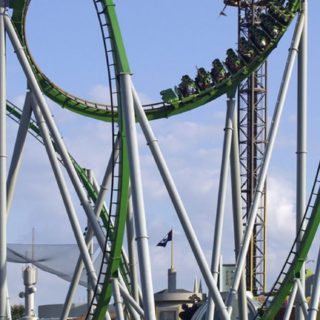 Landscape roller coaster iPhone5s / iPhone5c / iPhone5 Wallpaper