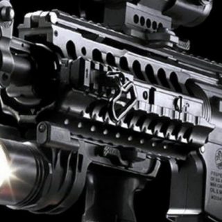 Cool machine gun black iPhone5s / iPhone5c / iPhone5 Wallpaper