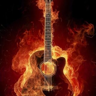 Cool guitar flame iPhone5s / iPhone5c / iPhone5 Wallpaper