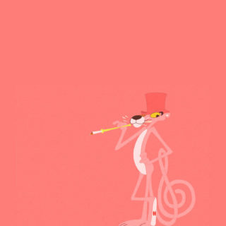 Chara Pink Panther peach iPhone5s / iPhone5c / iPhone5 Wallpaper