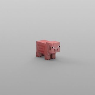 Animal pig block iPhone5s / iPhone5c / iPhone5 Wallpaper