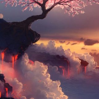 Landscape cherry iPhone5s / iPhone5c / iPhone5 Wallpaper