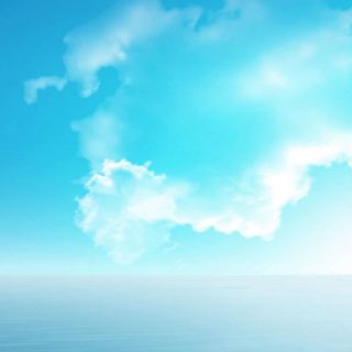 Landscape sea sky Seiun iPhone5s / iPhone5c / iPhone5 Wallpaper