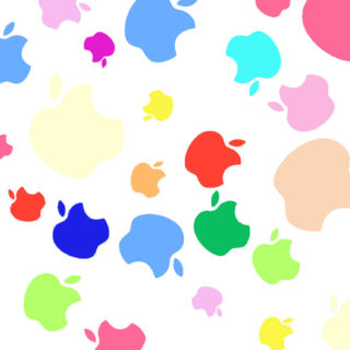Women’s cute apple logo colorful iPhone5s / iPhone5c / iPhone5 Wallpaper