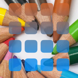 Colored pencil cute colorful shelf iPhone5s / iPhone5c / iPhone5 Wallpaper