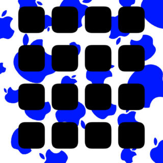 Cute shelf apple blue iPhone5s / iPhone5c / iPhone5 Wallpaper