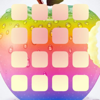 Cute shelf apple fruit colorful iPhone5s / iPhone5c / iPhone5 Wallpaper