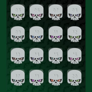 Skull shelf numbers green iPhone5s / iPhone5c / iPhone5 Wallpaper