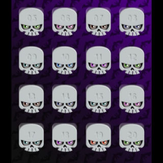 Shelf Skull purple numbers iPhone5s / iPhone5c / iPhone5 Wallpaper