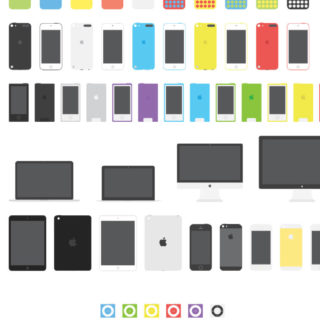 White iPhoneapple colorful iPhone5s / iPhone5c / iPhone5 Wallpaper