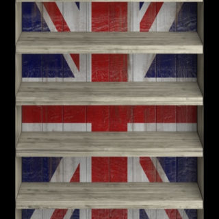 Red blue white wood shelf United Kingdom iPhone5s / iPhone5c / iPhone5 Wallpaper