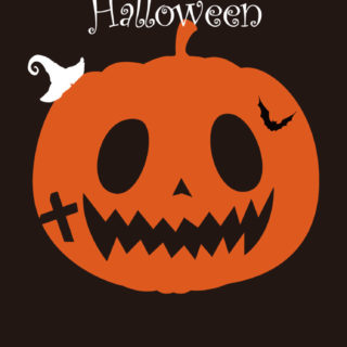 Illustration Halloween pumpkin orange iPhone5s / iPhone5c / iPhone5 Wallpaper