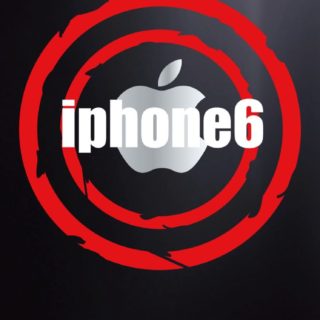 Illustrations Apple logo iPhone6 black iPhone5s / iPhone5c / iPhone5 Wallpaper