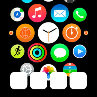 Like Apple Watch Black Shelf iPhone5s / iPhone5c / iPhone5 Wallpaper