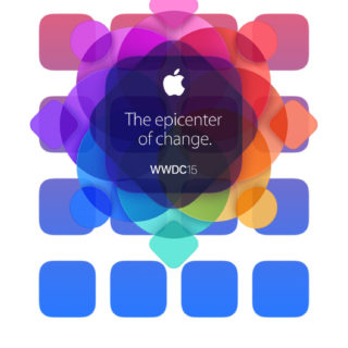 Apple logo colorful WWDC15 shelf iPhone5s / iPhone5c / iPhone5 Wallpaper