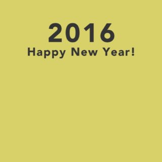 happy news year 2016 yellow wallpaper iPhone5s / iPhone5c / iPhone5 Wallpaper