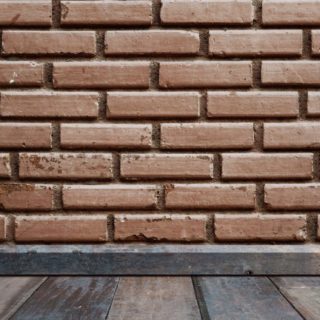 Brick wall floorboards iPhone5s / iPhone5c / iPhone5 Wallpaper
