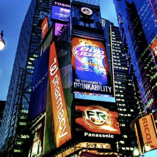 Landscape cityscape building Times Square iPhone5s / iPhone5c / iPhone5 Wallpaper