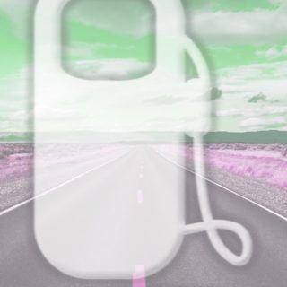 Landscape road Green iPhone5s / iPhone5c / iPhone5 Wallpaper