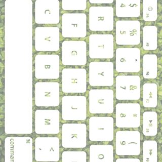 Leaf keyboard Yellow-green white iPhone5s / iPhone5c / iPhone5 Wallpaper