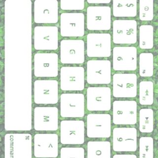Leaf Keyboard Green white iPhone5s / iPhone5c / iPhone5 Wallpaper