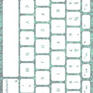 Leaf keyboard Blue-green white iPhone5s / iPhone5c / iPhone5 Wallpaper