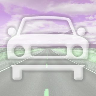 Landscape car road Pink color iPhone5s / iPhone5c / iPhone5 Wallpaper
