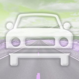 Landscape car road Yellow green iPhone5s / iPhone5c / iPhone5 Wallpaper