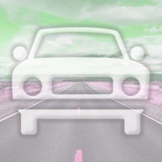 Landscape car road Green iPhone5s / iPhone5c / iPhone5 Wallpaper