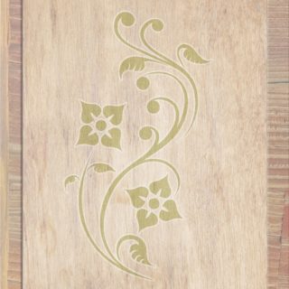 Wood grain leaves Brown yellow green iPhone5s / iPhone5c / iPhone5 Wallpaper
