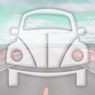 Landscape car road light blue iPhone5s / iPhone5c / iPhone5 Wallpaper