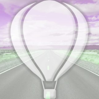 Landscape road balloon Pink iPhone5s / iPhone5c / iPhone5 Wallpaper