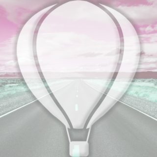 Landscape road balloon Red iPhone5s / iPhone5c / iPhone5 Wallpaper