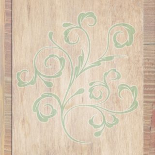 Wood grain leaves Brown green iPhone5s / iPhone5c / iPhone5 Wallpaper