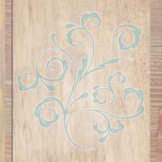 Wood grain leaves Brown Blue iPhone5s / iPhone5c / iPhone5 Wallpaper