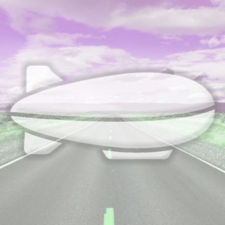 Landscape road airship Pink iPhone5s / iPhone5c / iPhone5 Wallpaper