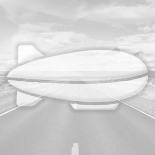 Landscape road airship Gray iPhone5s / iPhone5c / iPhone5 Wallpaper