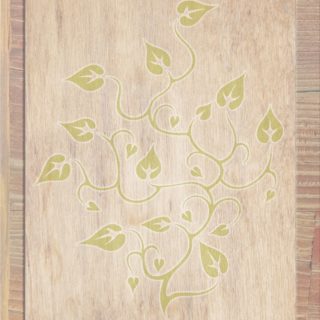 Wood grain leaves Brown yellow green iPhone5s / iPhone5c / iPhone5 Wallpaper