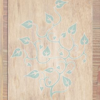 Wood grain leaves Brown blue iPhone5s / iPhone5c / iPhone5 Wallpaper