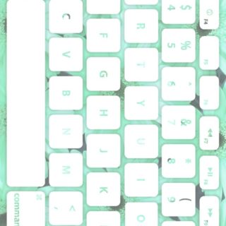 Flower keyboard Blue-green white iPhone5s / iPhone5c / iPhone5 Wallpaper