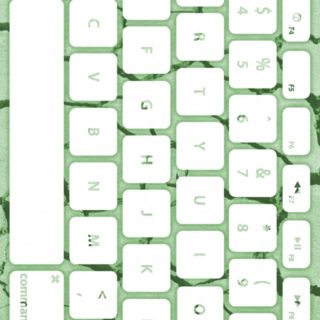 Ground keyboard Green white iPhone5s / iPhone5c / iPhone5 Wallpaper