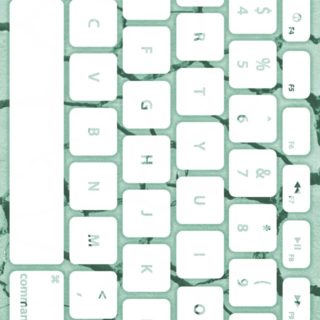 Ground keyboard Blue-green white iPhone5s / iPhone5c / iPhone5 Wallpaper