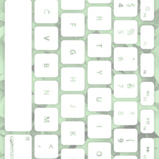 Leaf keyboard Green white iPhone5s / iPhone5c / iPhone5 Wallpaper