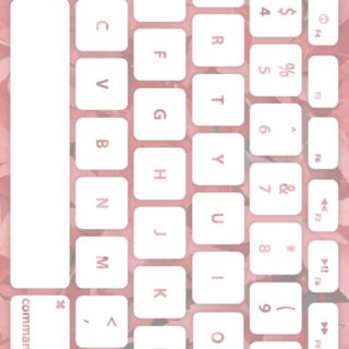 Leaf keyboard Red white iPhone5s / iPhone5c / iPhone5 Wallpaper