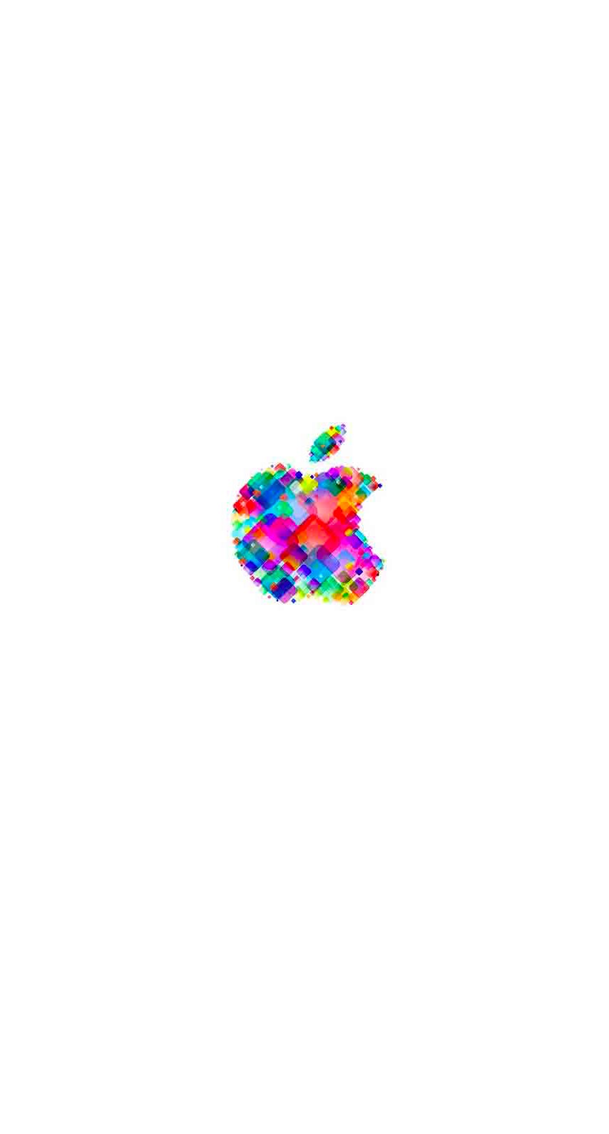 Apple logo pop colorful white | wallpaper.sc iPhone6s