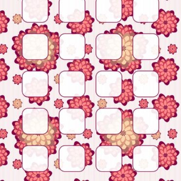 Pattern illustrations  flower  red  shelf iPhone6s / iPhone6 Wallpaper