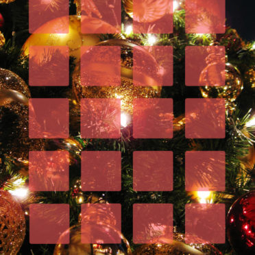 Shelf Christmas tree red iPhone6s / iPhone6 Wallpaper