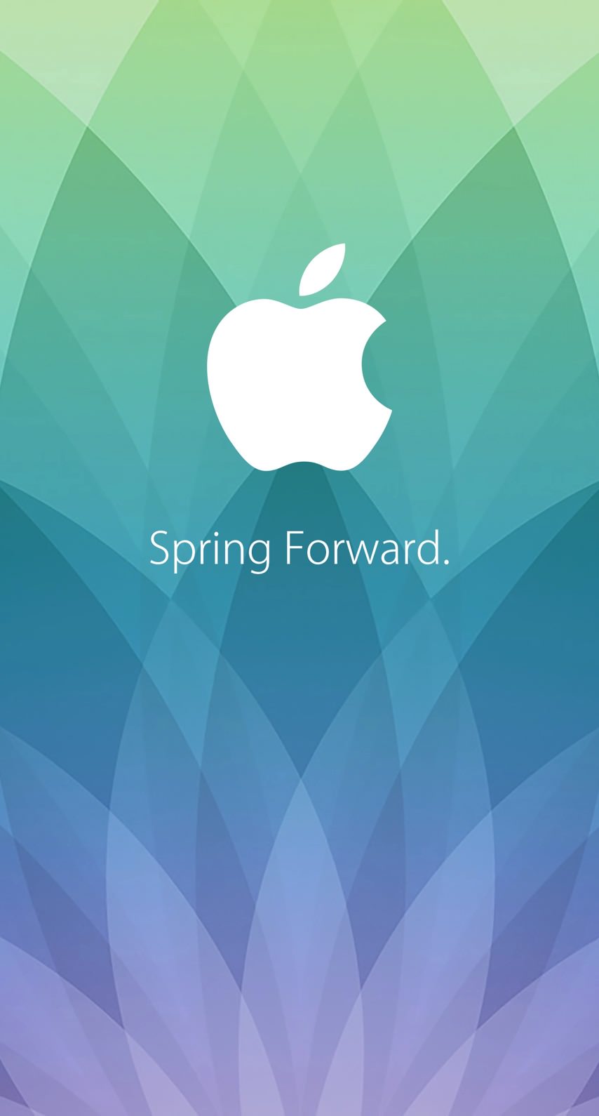 Apple logo spring event 2015 green blue purple Spring Forward. | wallpaper.sc iPhone6s