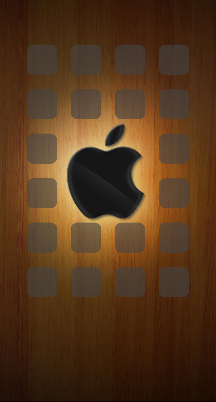 Apple logo shelves brown black | wallpaper.sc iPhone6s